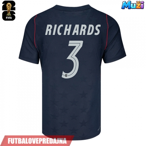 Lacne Muži Futbalové dres Spojené štáty Chris Richards #3 MS 2026 Krátky Rukáv - Preč
